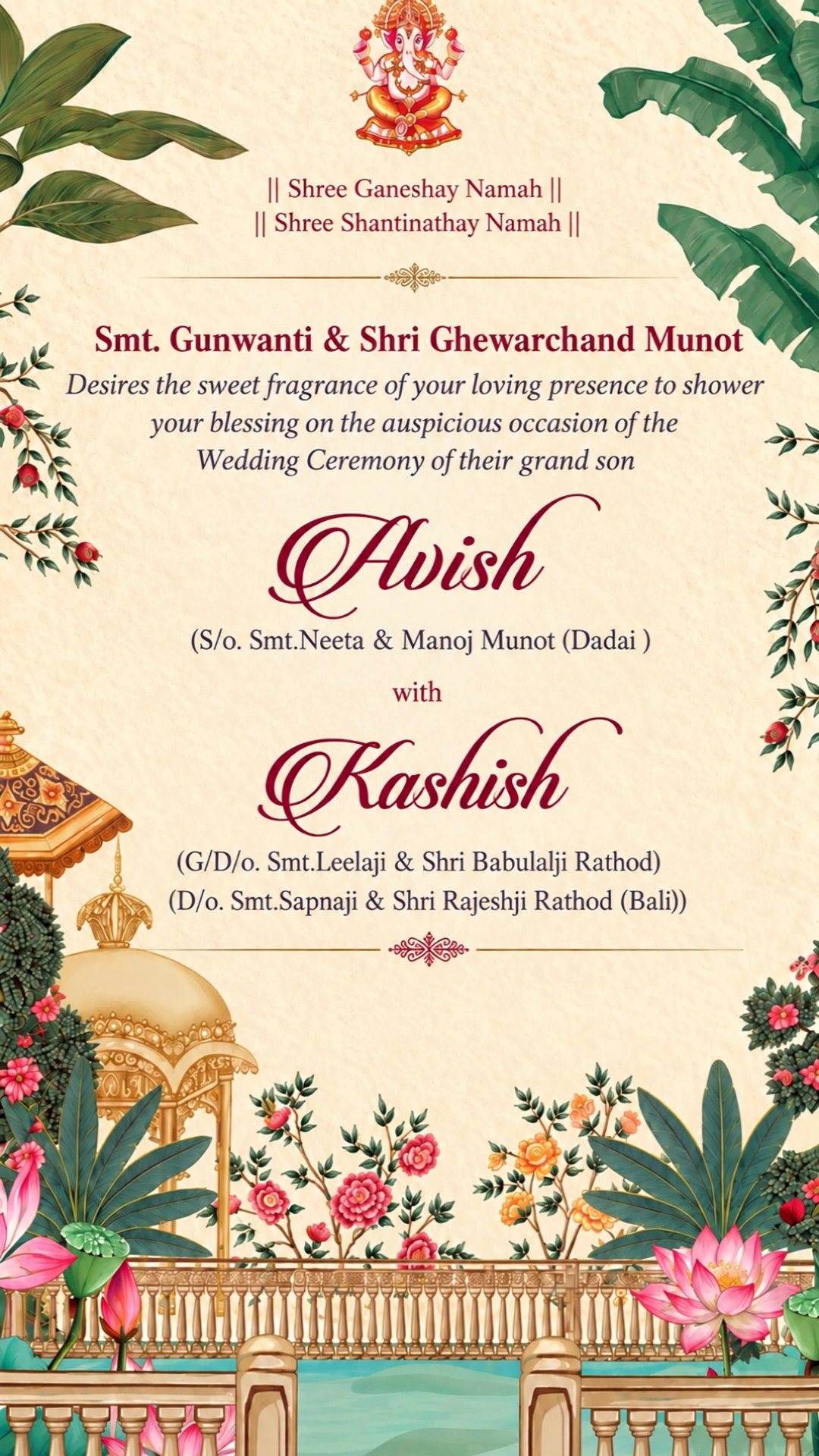 Wedding Invitation - Avish & Kashish