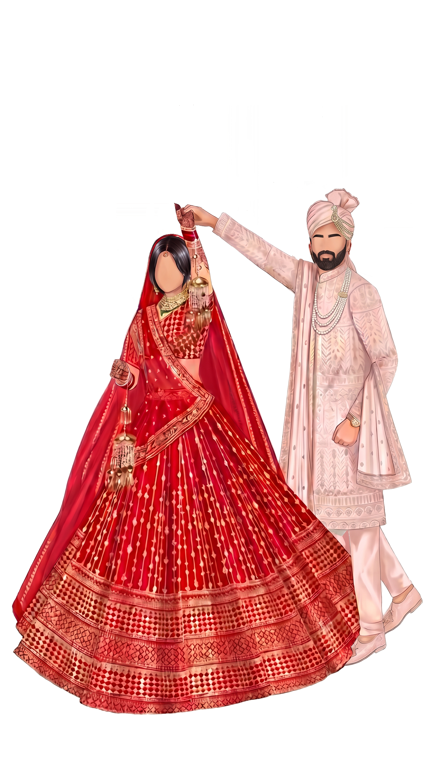 Wedding couple illustration